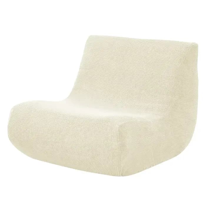 Housse de canapé simple tout compris élastique en polaire, couleur unie, gaufré, doux, confortable,