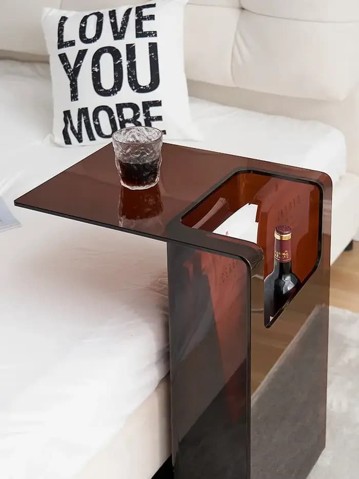 Table basse transparente en acrylique de style nordique