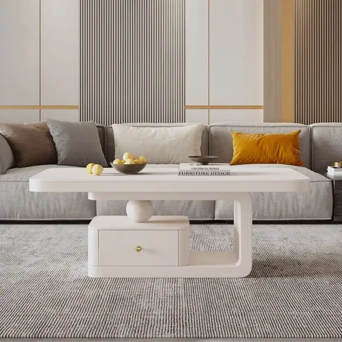 Table basse de luxe moderne affichage rectangulaire