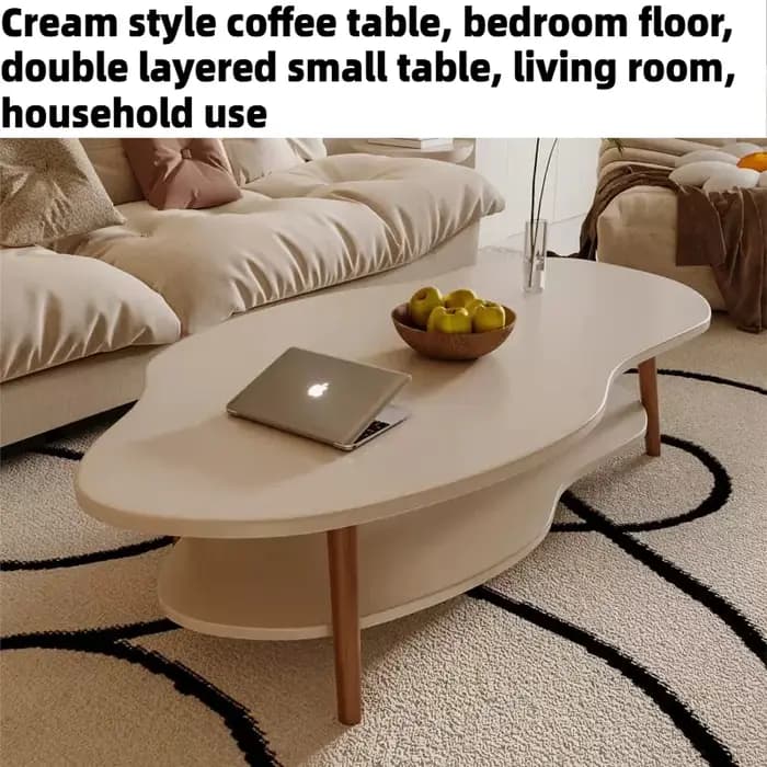Table basse double à niveaux pour chambre et salon