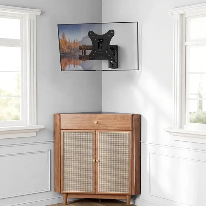 Support mural pour téléviseur, support d'angle entièrement articulé pour téléviseur de 10 à 30 pouces, support de moniteur inclinable et orientable, VESA 100x100mm