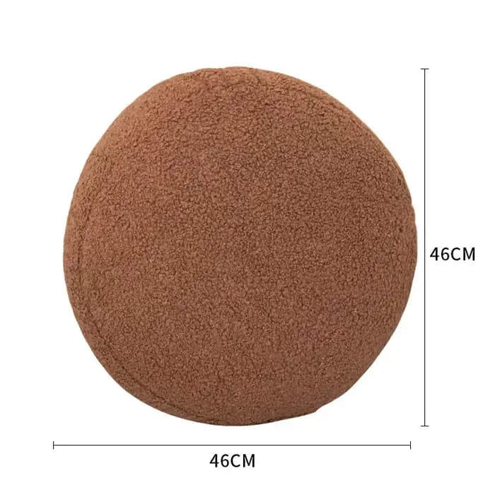 Coussin rond en fourrure de style nordique, nounours doux, housse de coussin, niche, maison moderne, canapé, chevet, décor de fenêtre, tatami, polymères