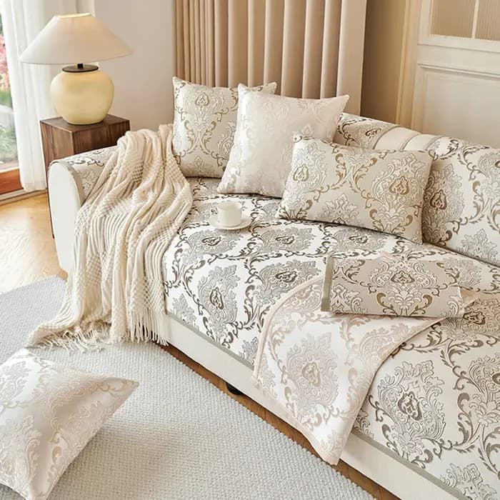 Housse de canapé jacquard exquise antidérapante