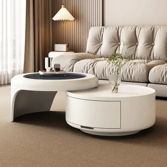 Tables Basses Rondes Blanches