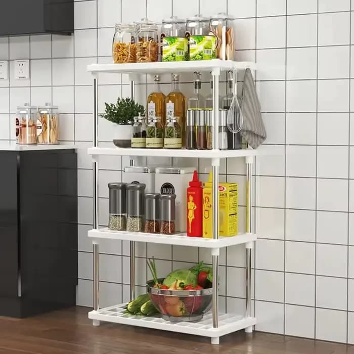 Étagère de rangement carrée à 4 niveaux