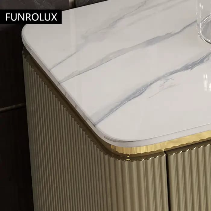 Armoire de Rangement de Luxe en Dalle de Roche Haut de Gamme