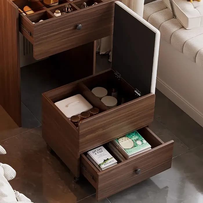 Tables de chevet étroites multifonctions avec tiroirs de rangement, tables de chevet Vintage du milieu du siècle, meubles classiques et élégants Criado Mudo
