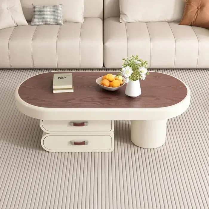 Table basse simple et élégante, design nordique moderne et chic, mobilier de salon de luxe