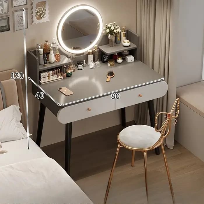 Commode multifonctionnelle, commode intégrée pour chambre, multi-pompes avec miroir de maquillage, t