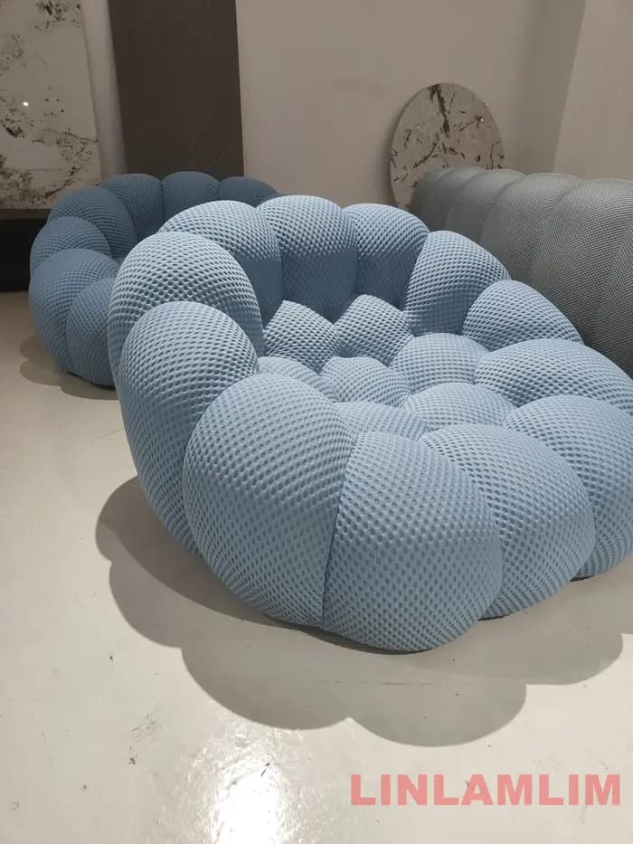 Canapé modulaire Linlamlim en tissu, canapé contemporain en forme de nuage, canapé incurvé en tissu,