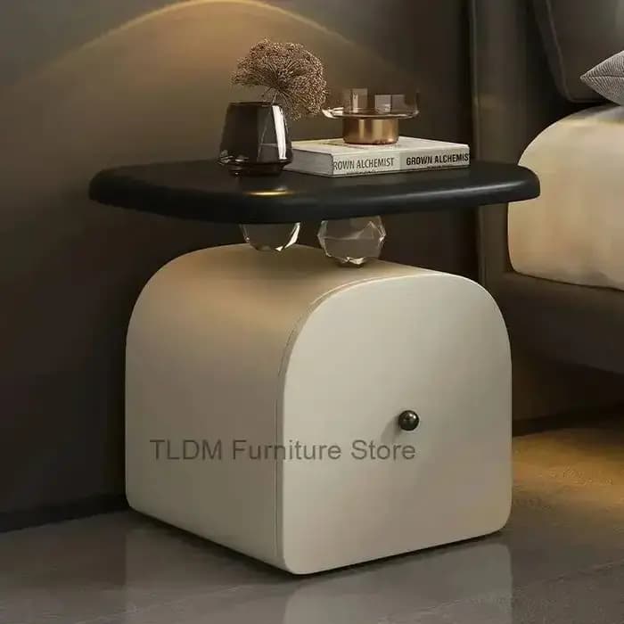 Table de chevet en bois massif, design suspendu, luxe léger, sensation haut de gamme, pour chambre à