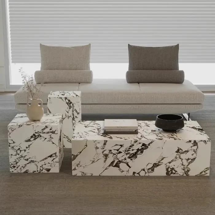 Table basse design moderne luxe solide minimaliste salon