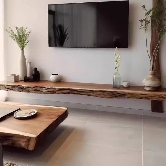 Meubles de télévision modernes en bois mur de salon pour supports