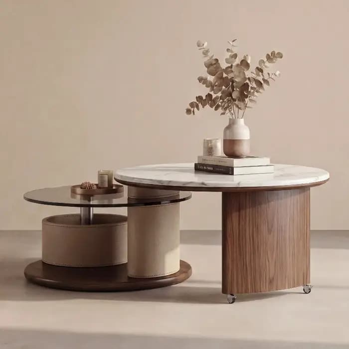 Table basse ronde de salon