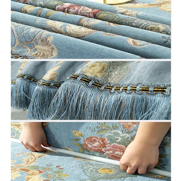 Couverture de canapé en cuir à franges