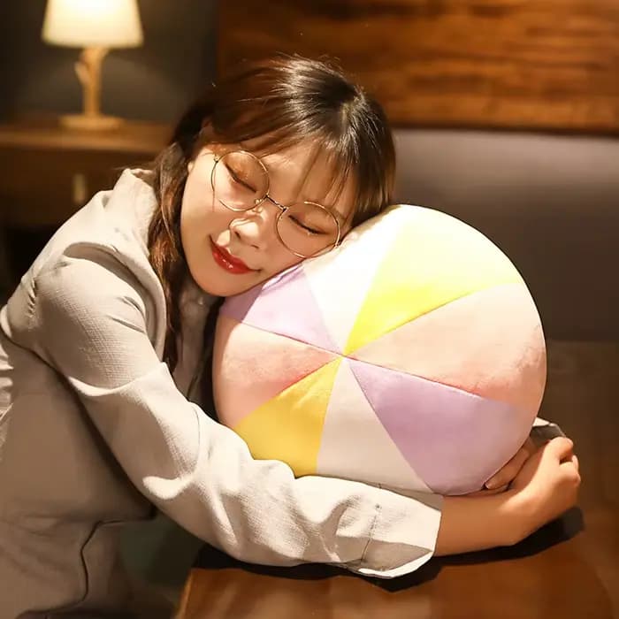 Coussin Boule Ronde en Velours de Style Nordique, Pouf de Siège en Peluche, Décor de Canapé de Chambre, Coussin Boule Douce, Heart de Taille et de Dos