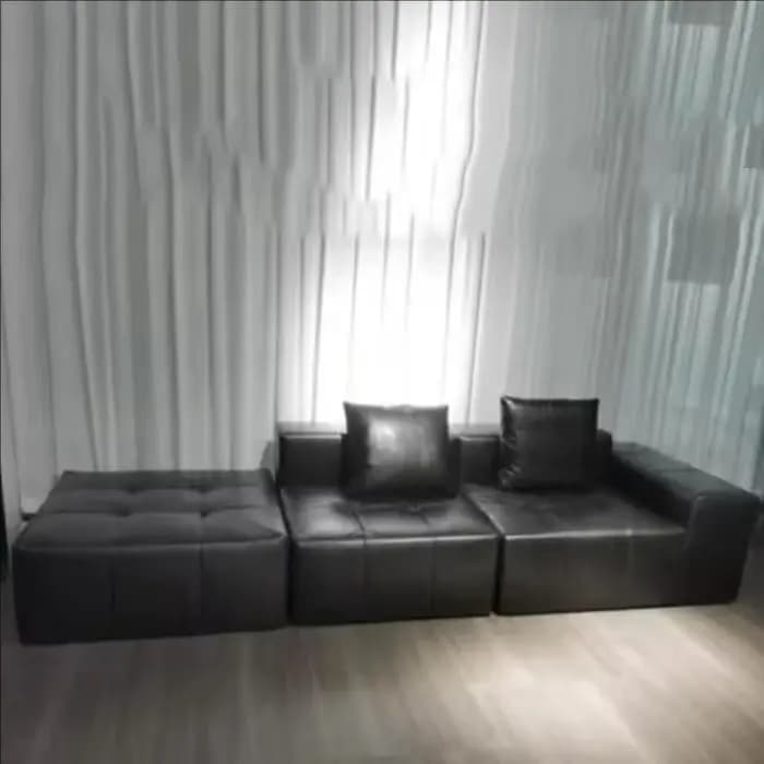 Salon européen canapé de Compression noir luxe grand cinéma
