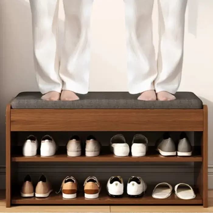 Meuble à chaussures compact pour couloir étroit