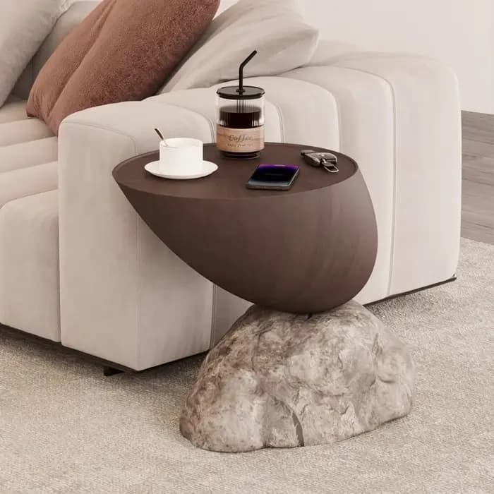Table basse en forme de pierre Ymitation de Style minimaliste moderne, meubles de salon créatifs, Ta