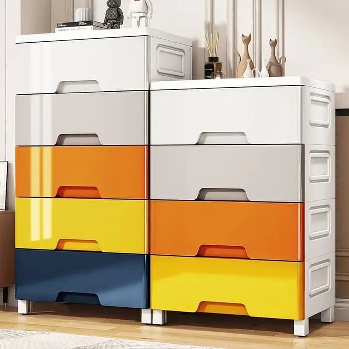 Un meuble de rangement indispensable pour les minimalistes ! Doté d'un design Morandi à blocs de couleurs à faible