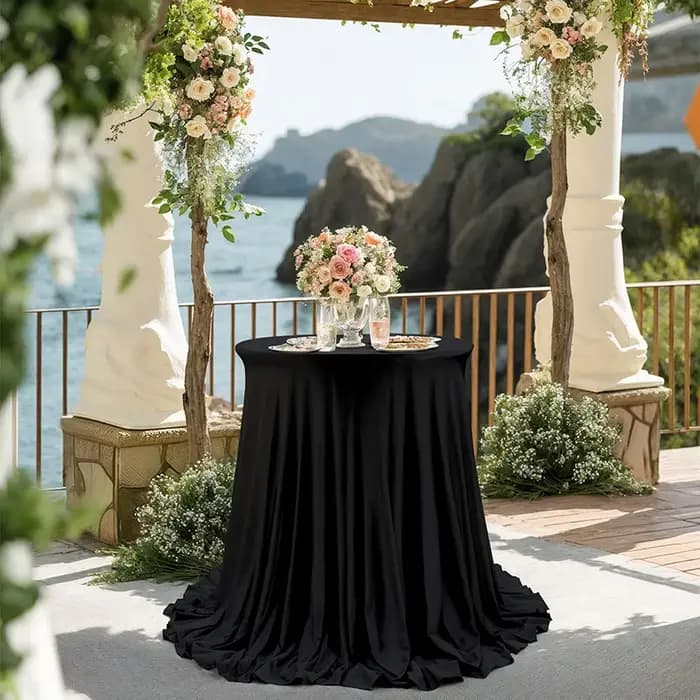 Couverture de table blanche pour conférence d'hôtel