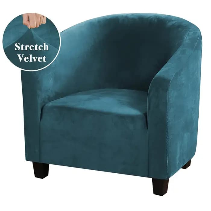 Housse de fauteuil club en velours