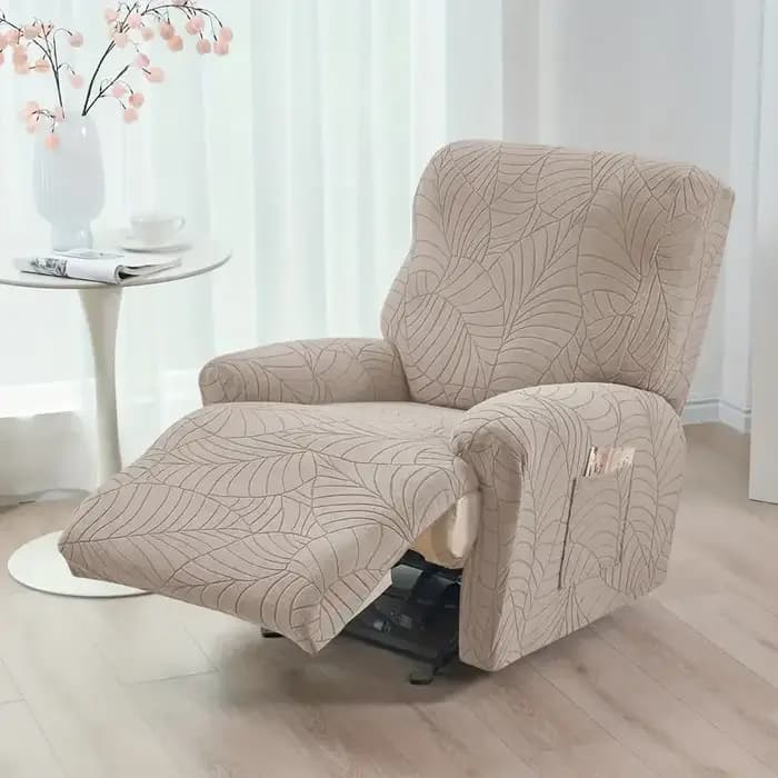 4 housses de canapé inclinable jacquard élastiques