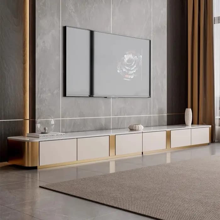 Meuble TV sur pied couleur claire