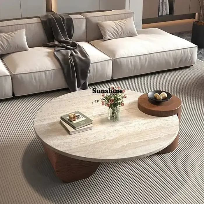 Table basse design en bois, style japonais moderne nordique, table basse de chambre minimaliste uniq