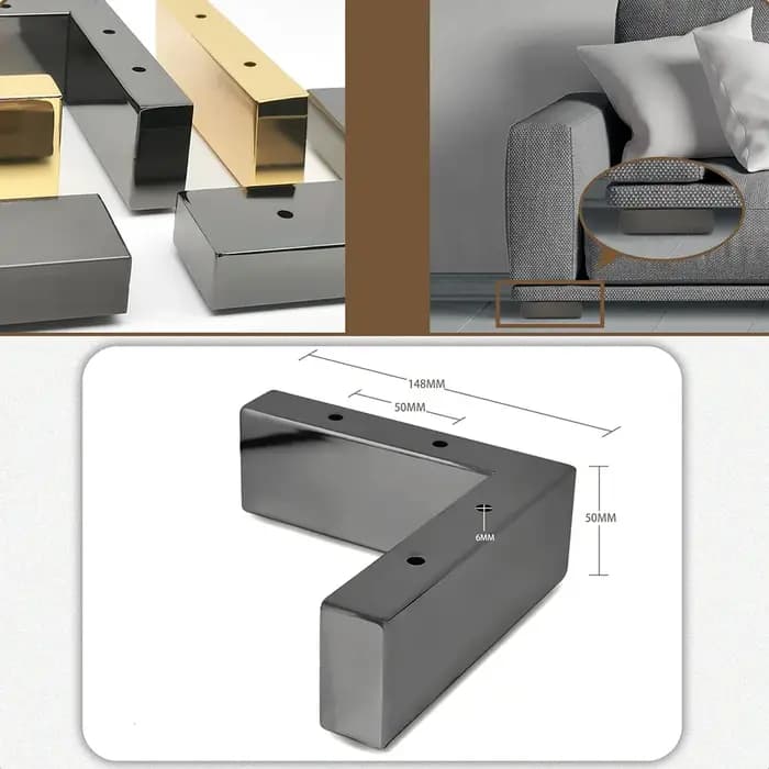 Pied de meuble universel en acier inoxydable