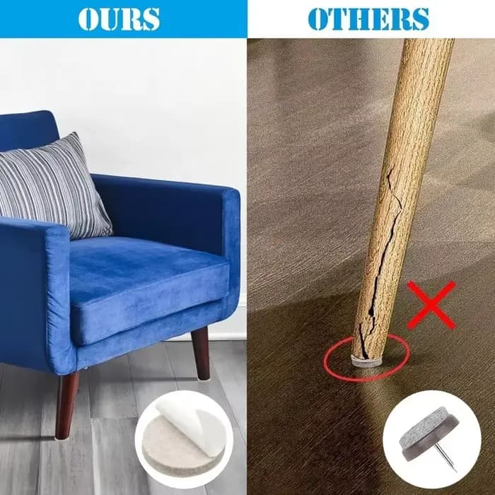 Coussinets de pieds de chaise en feutre auto-adhésifs, tapis de pieds de meubles, couvre-pieds de Ta