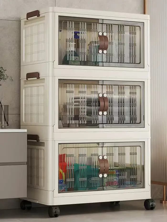 Armoire de rangement pliante multifonction de grande capacité