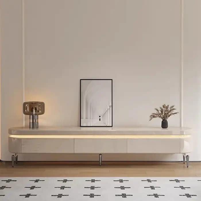 Table TV universelle pour hôtel, décoration rectangulaire, design de luxe européen tendance, meubles uniques pour salon et armoires de rangement.
