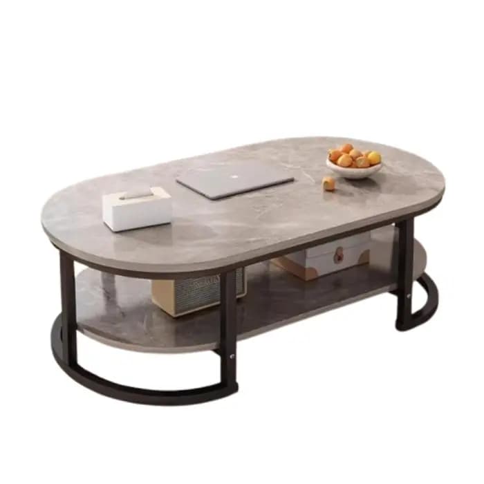 Table basse ovale blanche rangement salle à manger jeux De maquillage Tables basses Design Premium Mesa De Centro De Sala accessoires pour la maison