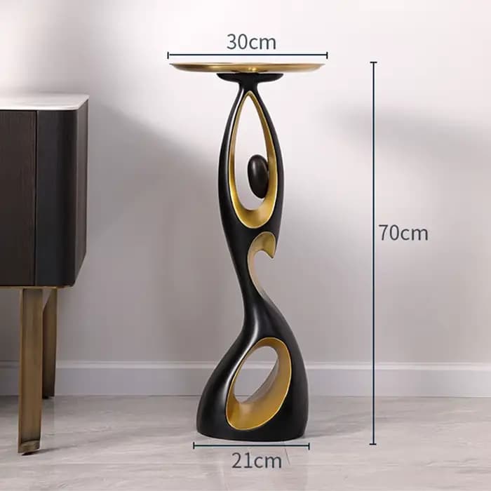 Table d'appoint créative pour canapé, décoration d'intérieur abstraite, table d'angle de luxe léger