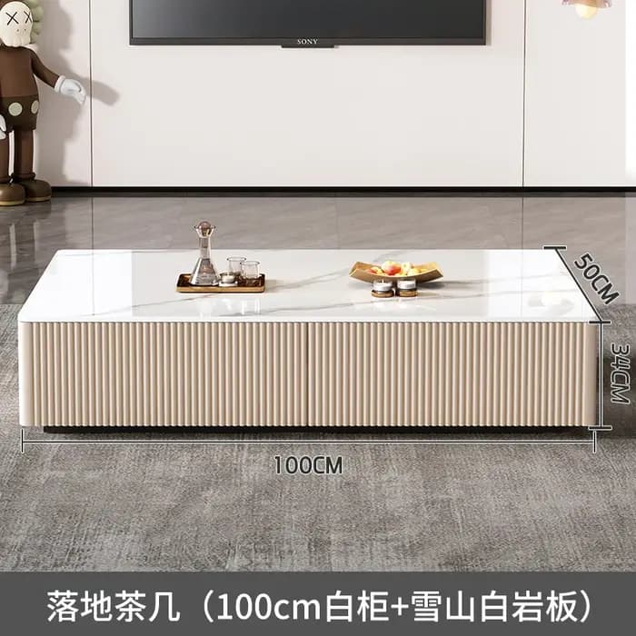 Table Basse Nordique de Luxe au Design Moderne et Simple