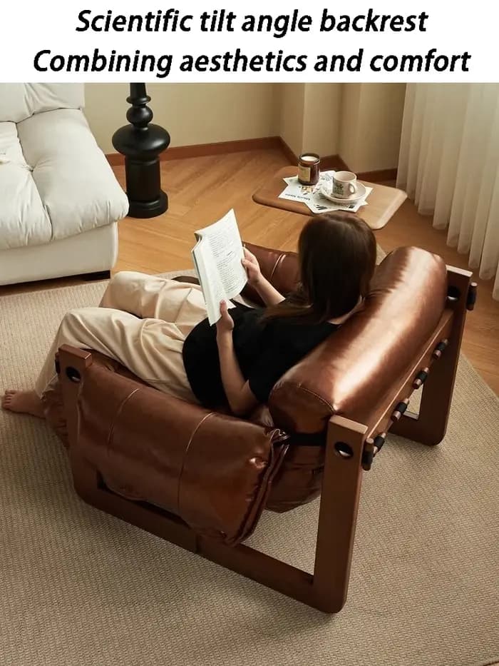 Fauteuil en cuir de luxe pour salon