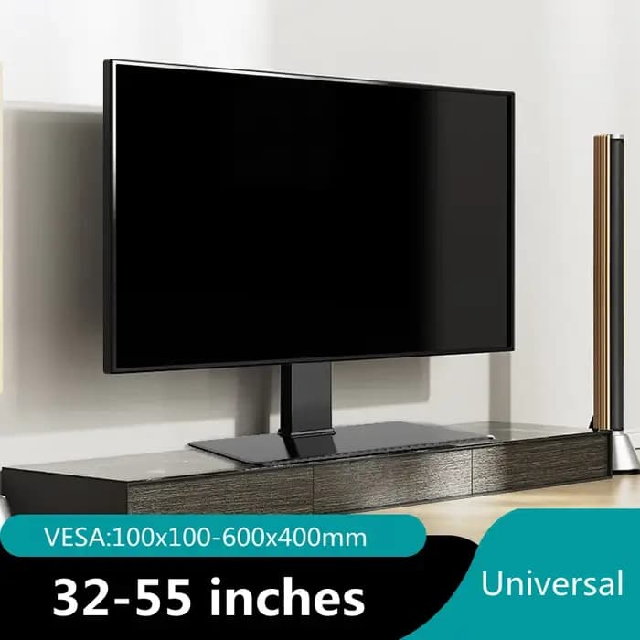Meuble TV pivotant universel réglable en hauteur pour 32 ''-55'' LCD/LED support TV en fer pour téléviseurs VESA:600x400mm max 40KG