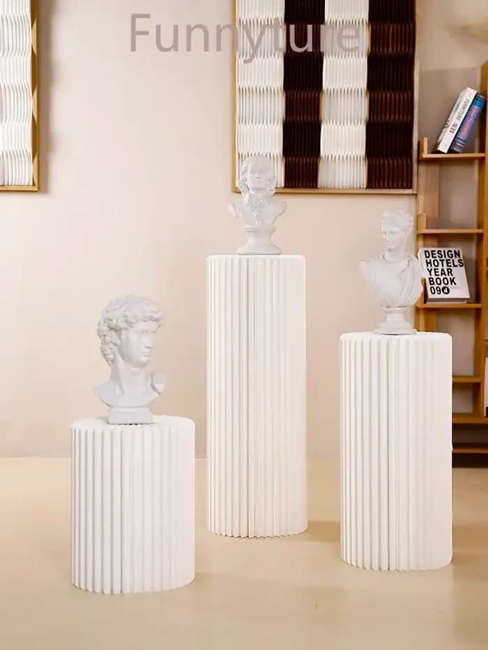 Présentoir de meubles pliable, étagère à intervalles créatifs, support d'ornement d'art, table d'aff