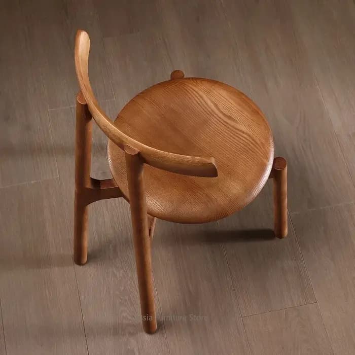 Chaise de salle à manger de luxe haut de gamme en bois massif de style médiéval