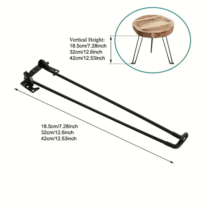 Coussinets de pieds de Table en épingle à cheveux en métal pliable et robuste pour projets de bricol