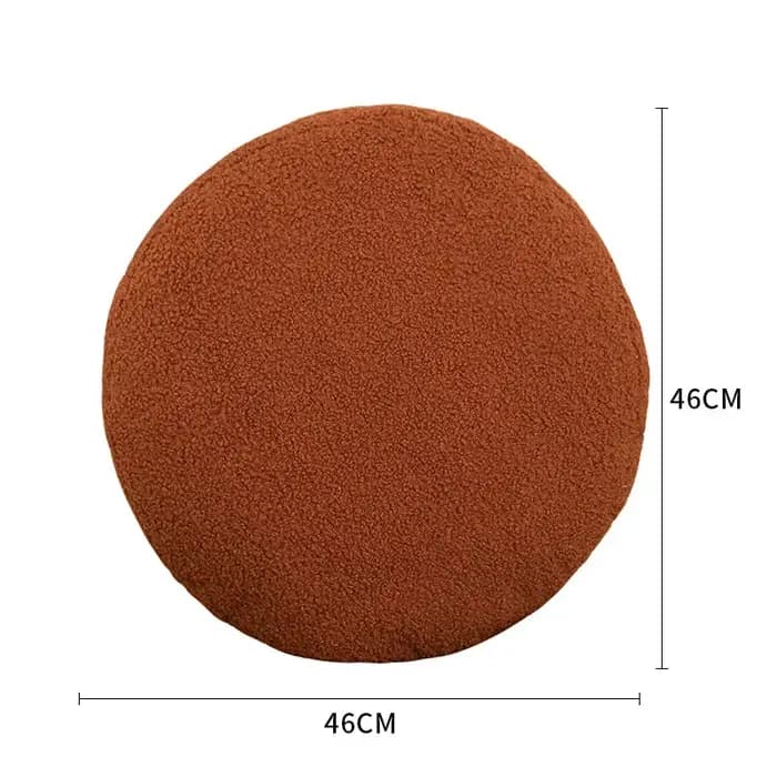 Coussin rond en fourrure de style nordique, nounours doux, housse de coussin, niche, maison moderne, canapé, chevet, décor de fenêtre, tatami, polymères