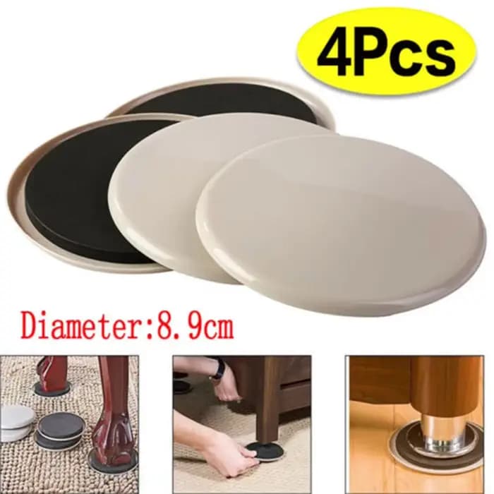 Curseur de meubles rond pour se déplacer, grands appareils électroménagers, accessoires, 3.5 ", 4 pi
