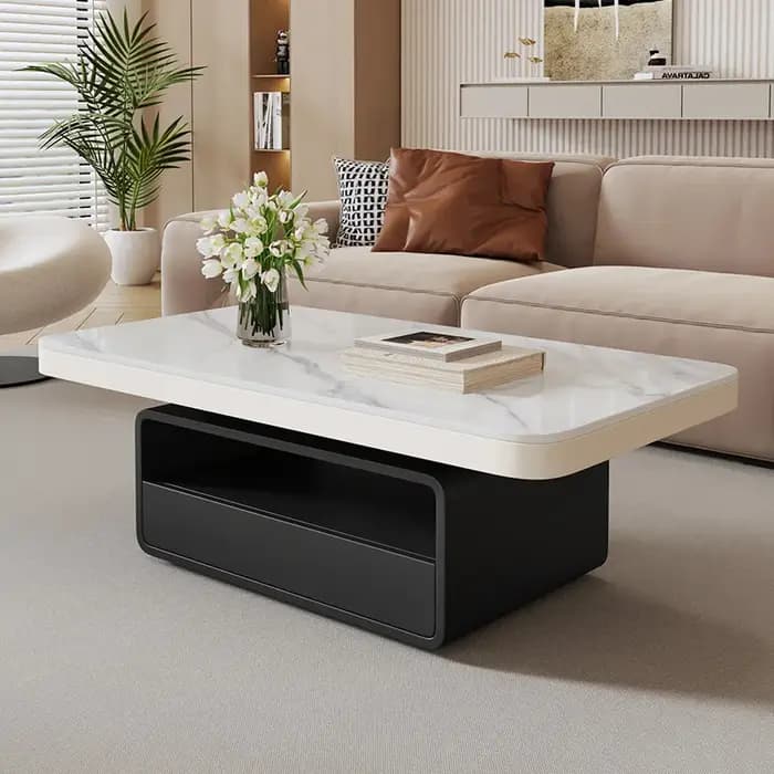 Tables basses rectangulaires modernes avec tiroirs De rangement