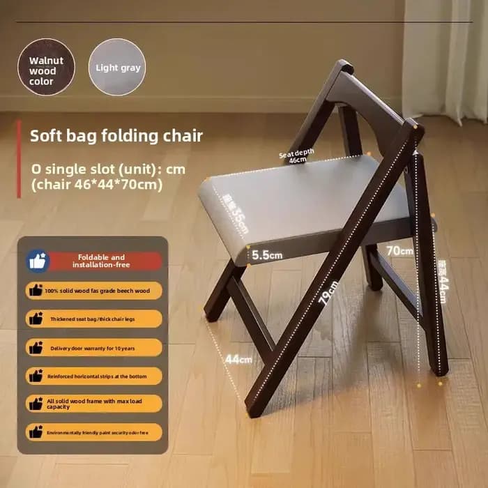 Table à manger pliable en bois massif pour petit appartement