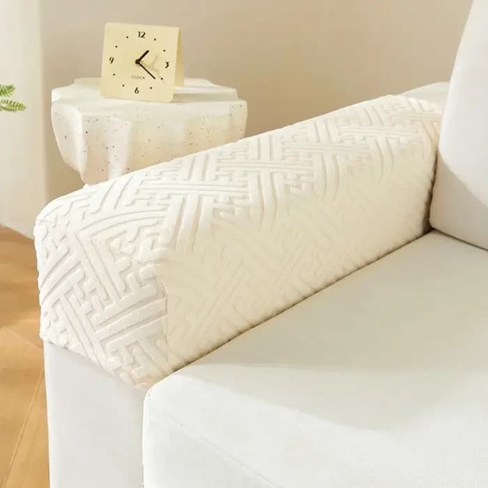 Housse de protection universelle extensible pour accoudoir de canapé
