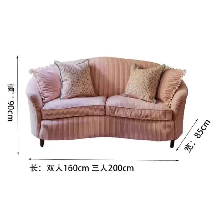 Sol Double Salon canapés accoudoir confortable Design romantique canapé luxe bouffée Meuble