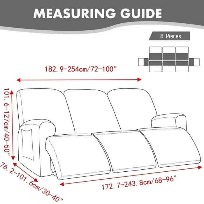 Juste de protection extensible pour canapé et fauteuil 1/2/3 places