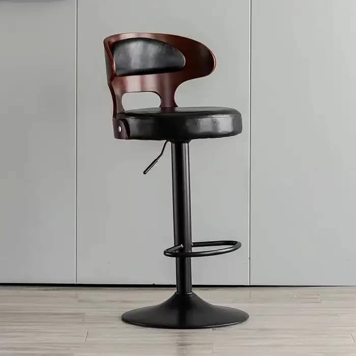 Tabouret de bar moderne de luxe, tabouret de comptoir de cuisine nordique à dossier haut, mobilier d