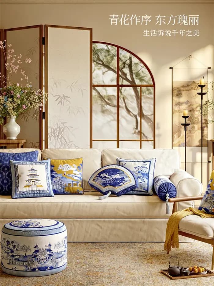 Housses de coussin décoratives Chinoiserie 18 pouces